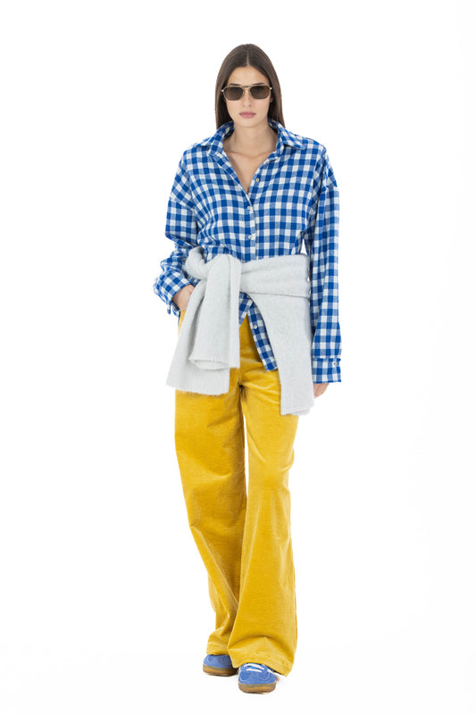 Mara – Pantalone in Velluto Senape