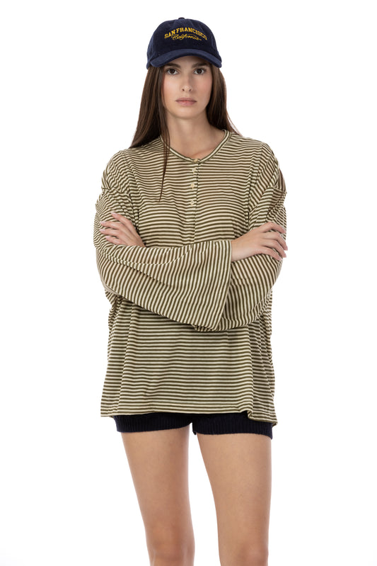 Nacrè – Polo a Righe Pistacchio
