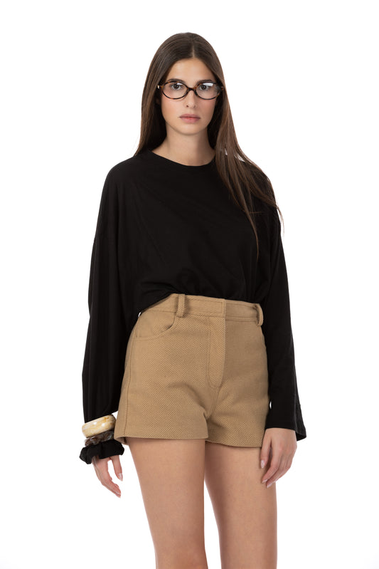 Nacre – Maglia Oversize Maniche Ampie Nera