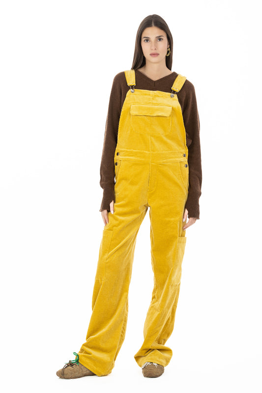 Noemi – Salopette in Velluto Senape