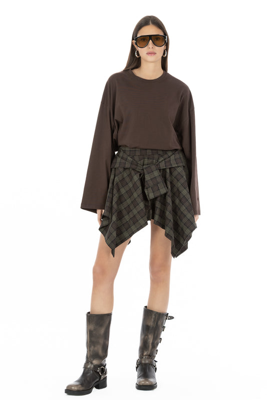 Nacre – Maglia Oversize Maniche Ampie Chocolate