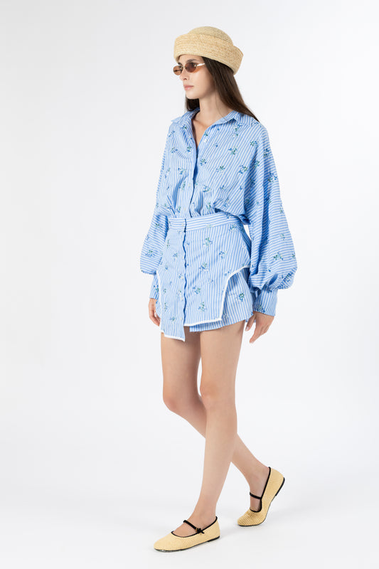 Paloma — Coordinato Camicia e Gonna con Ricami