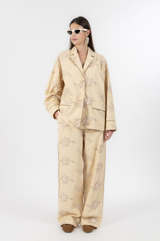 Alix – Coordinato Ricamato Burro