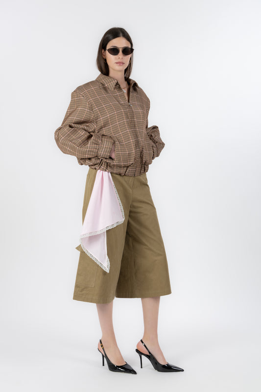 Grace – Bandana in Cotone con Pizzo Rosa