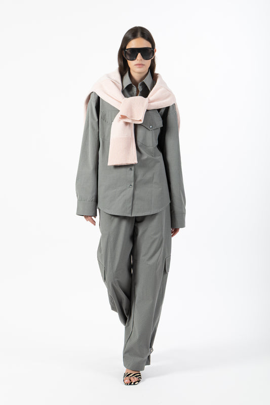 Rhode — Pantalone Cargo Check Grigio