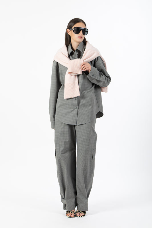 Rhode — Pantalone Cargo Check Grigio
