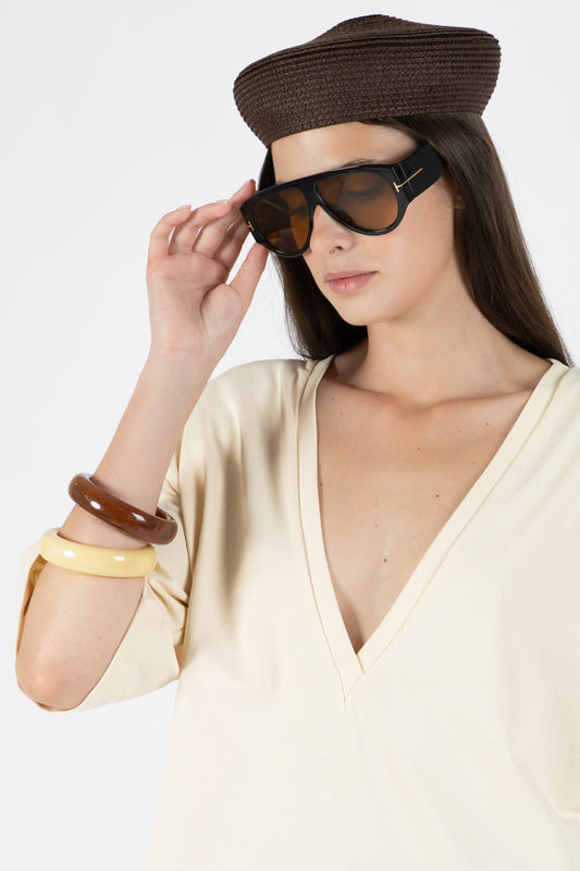 Kaia — T-shirt Oversize Crema